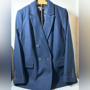 Liz Claiborne Collection Wool Blend Navy Blazer Size 12